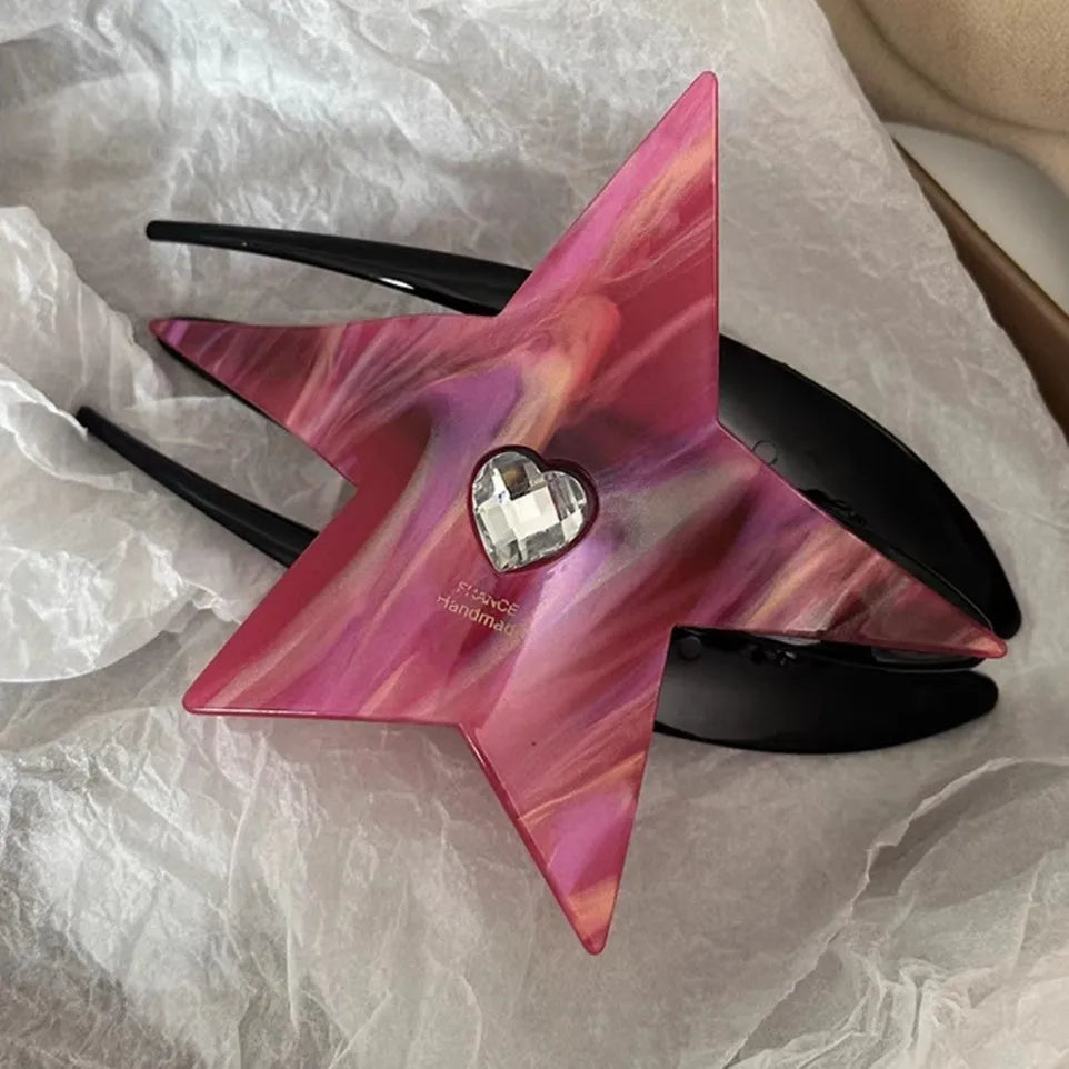 Muweordy New Claw Clips Pink Hair Clips Love
