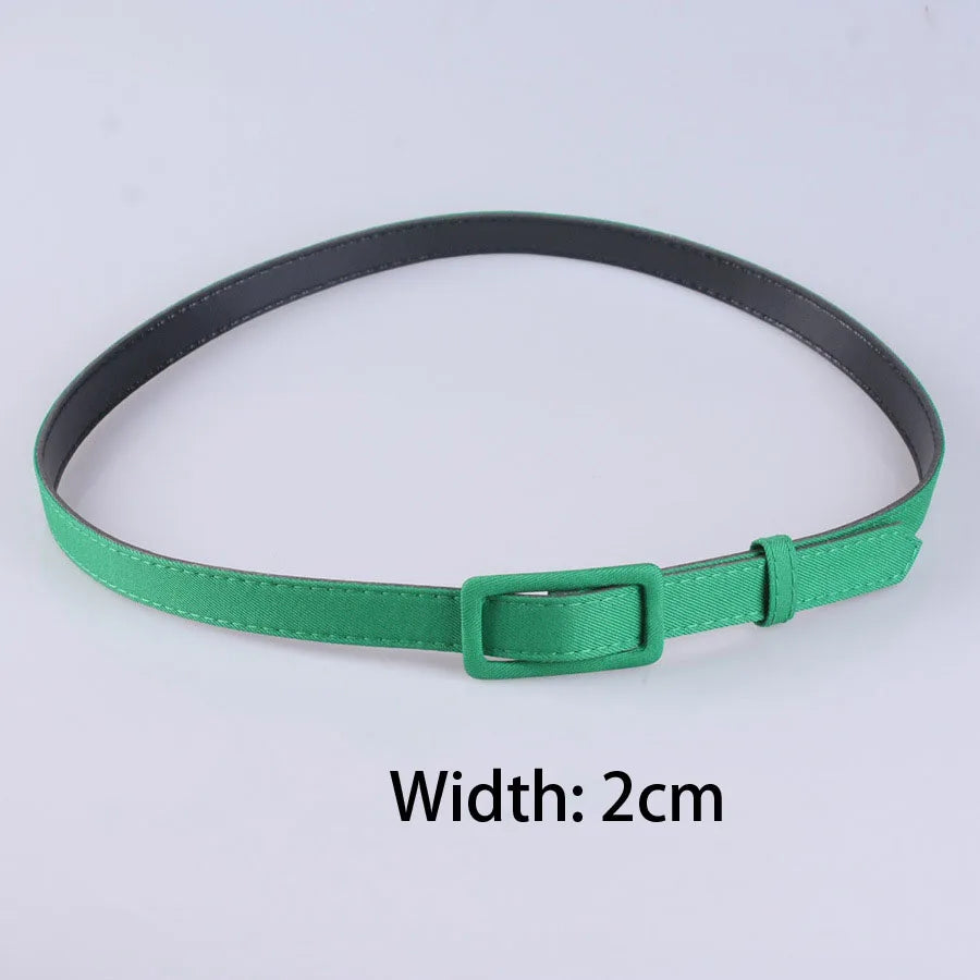 Width 2cm/4cm/6cm Women's Belt Fashion Casual Simple All-match