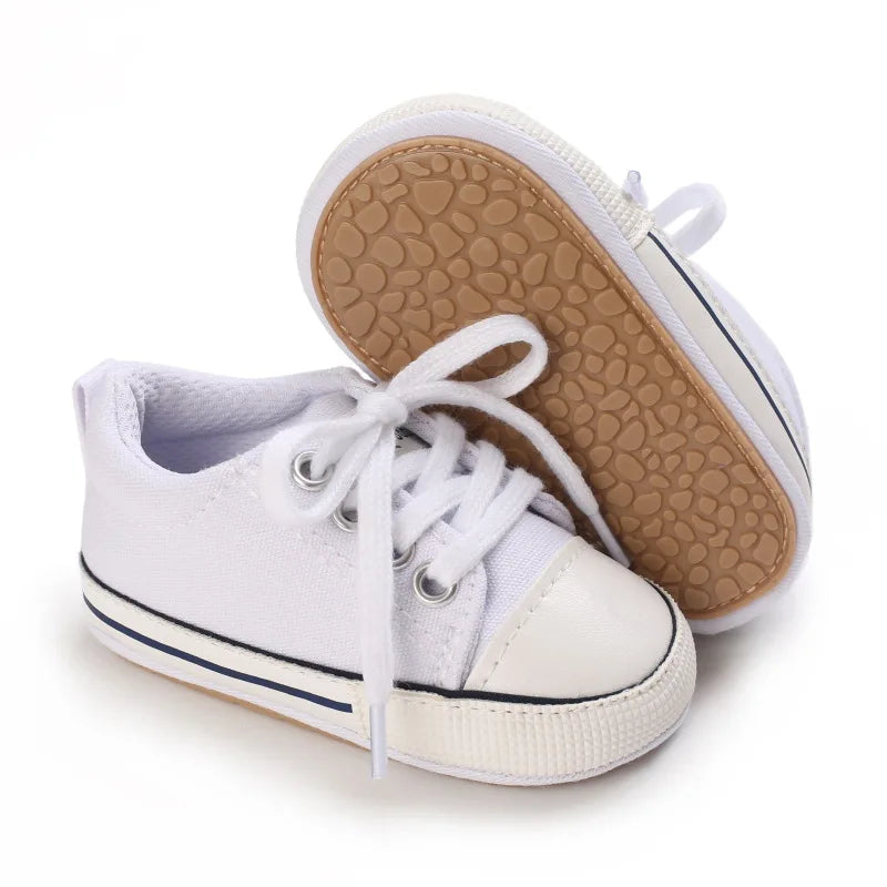 2023 New Baby Casual Shoes 4-color Lace-up Canvas