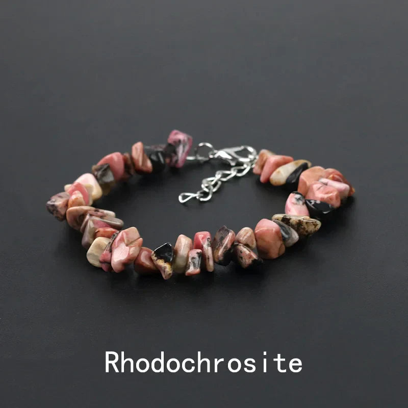 Natural Crystal Gemstone Irregular Energy Stone Bracelet Beads
