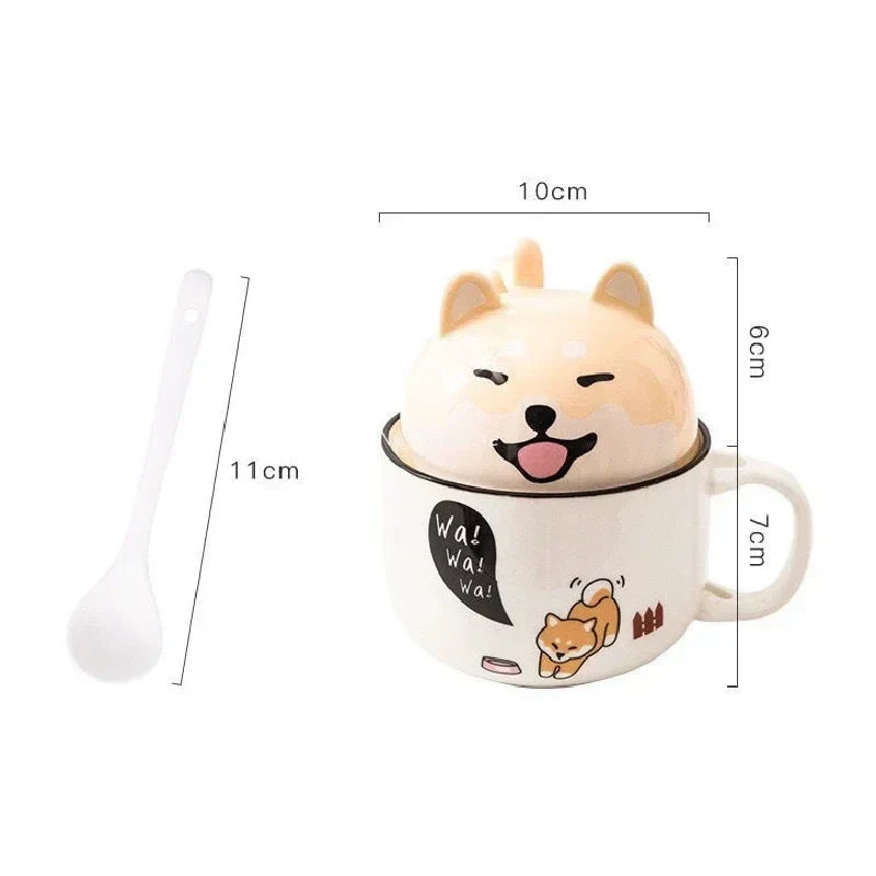 Cartoon Animal Ceramic Coffee Cup Creative Ke Jiquan