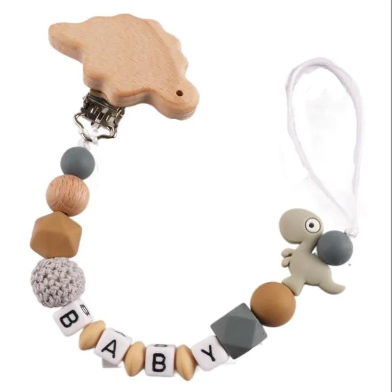 Personalized Name Handmade Silicone Baby Beech Dummy Pacifier