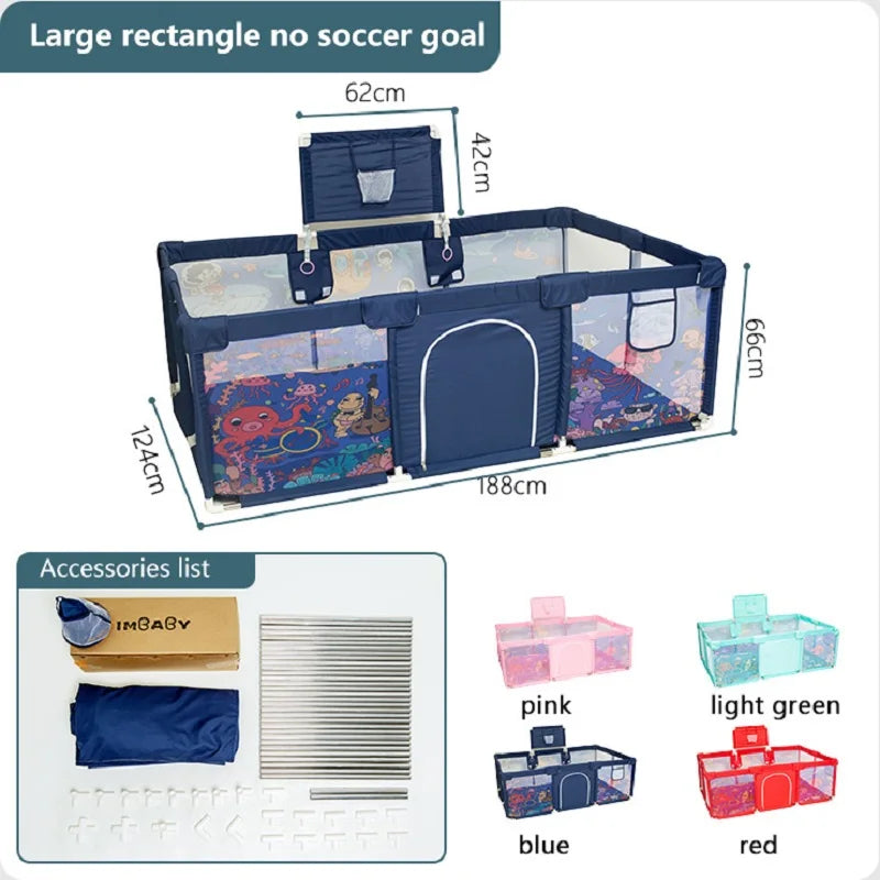 Cartoon Pattern Playpen Children Baby Safety Barriers Fence