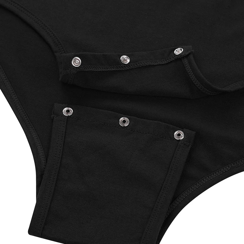 2023 Men T Shirt Bodysuit Sexy Short Sleeve