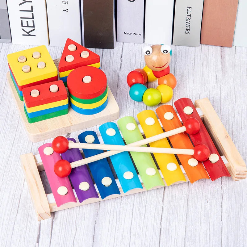 Montessori Wooden Toys Baby Educational Toy Childhood Learning