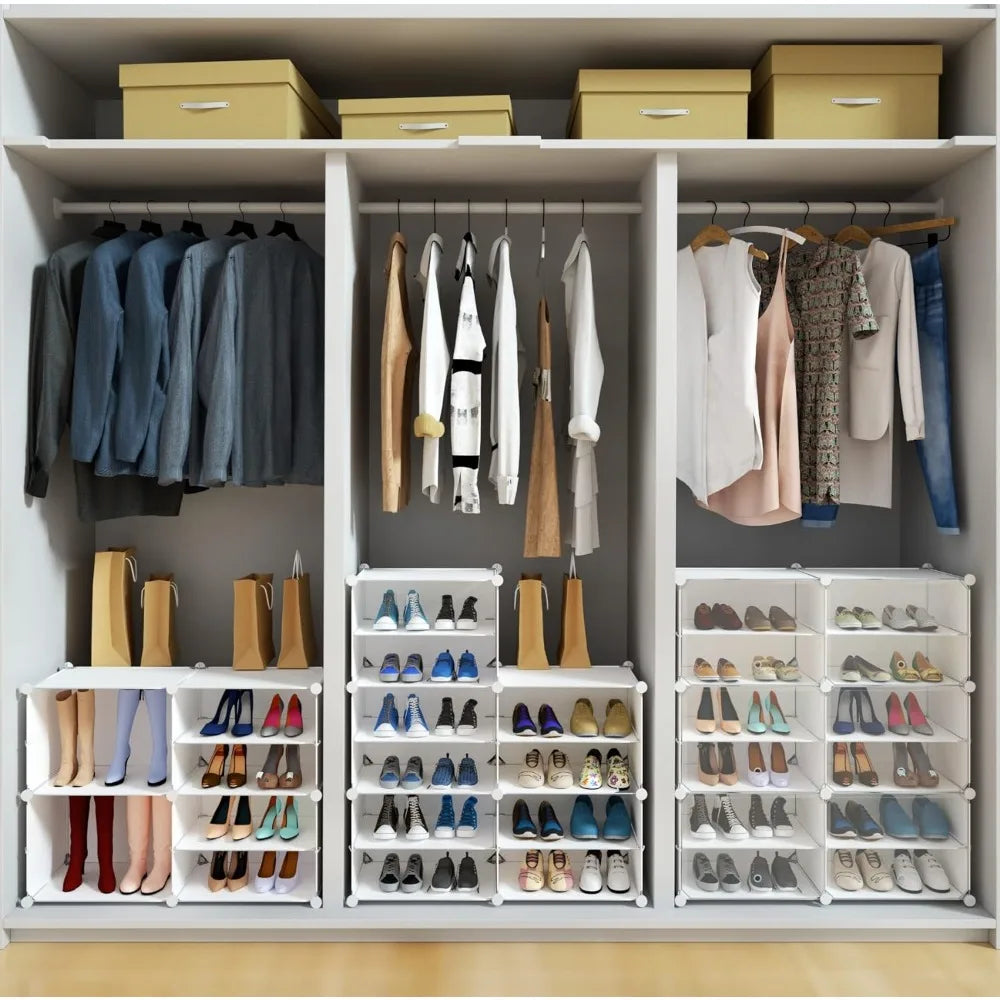 Shoe Rack Organizer, 48 Pair Shoe Storage Cabinet