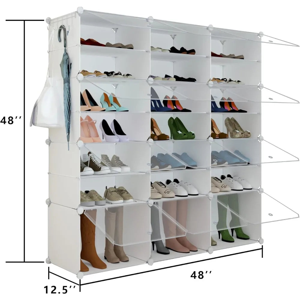 Shoe Rack Organizer, 48 Pair Shoe Storage Cabinet