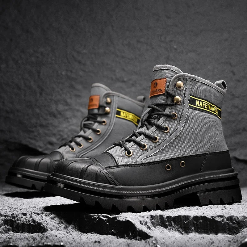 Shoes for Men Outdoor Male Booties 2023 Canvas