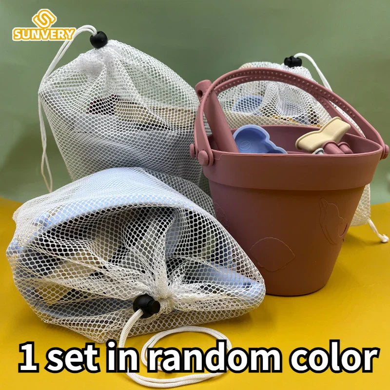 Silicone Beach Toys Set Kids Travel Friendly Beach