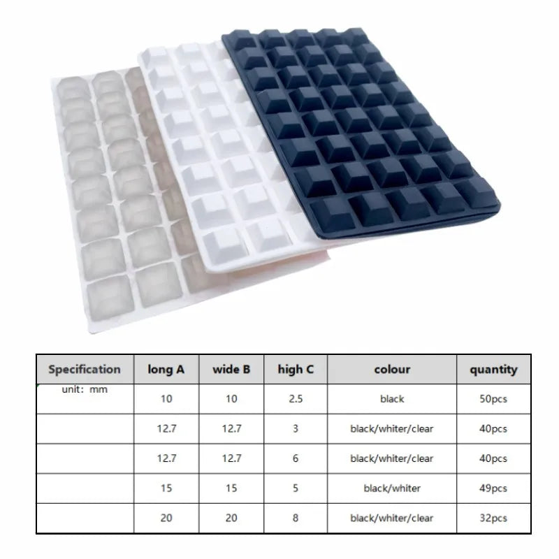 Silicone Furniture Pads Square Self-Adhesive Stick Bumper Pad