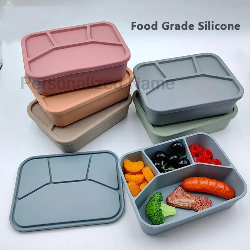 Silicone Lunch Box With Interlayer Adult lunch Box