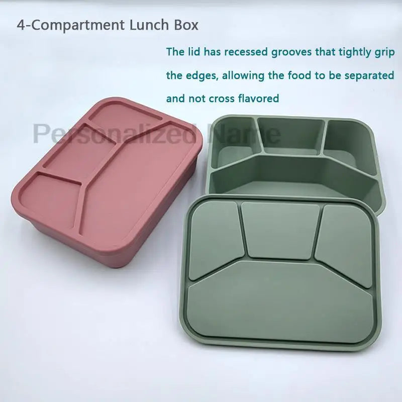 Silicone Lunch Box With Interlayer Adult lunch Box