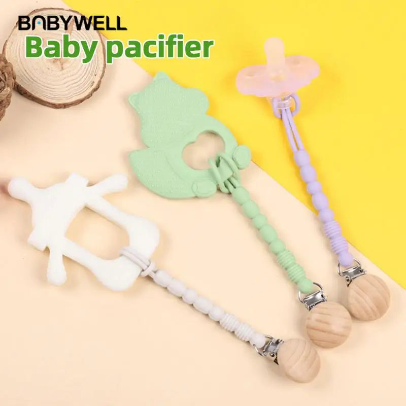 Silicone Pacifier Clips Holder Chain For Newborn Teething