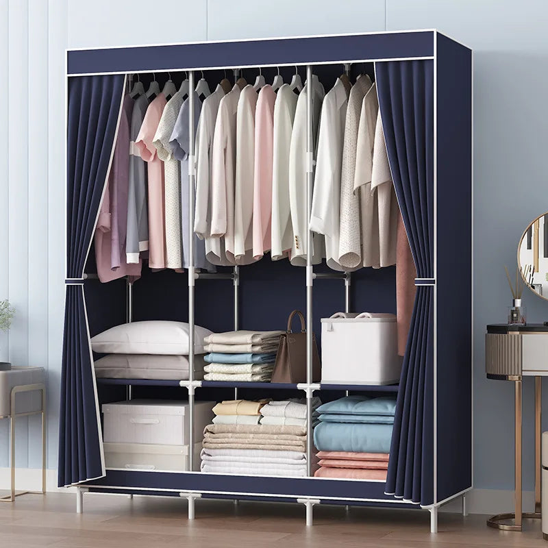 Simple Clothes Storage Wardrobe Moisture&Dust Prevention Home Clothes