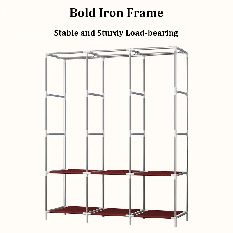 Simple Clothes Storage Wardrobe Moisture&Dust Prevention Home Clothes