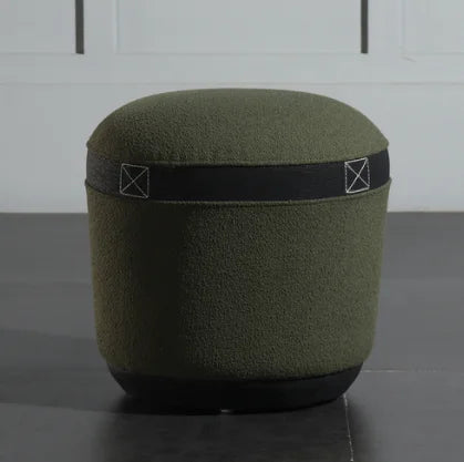 Simple Living Room Sofa Round Ottomans Nordic Bedroom