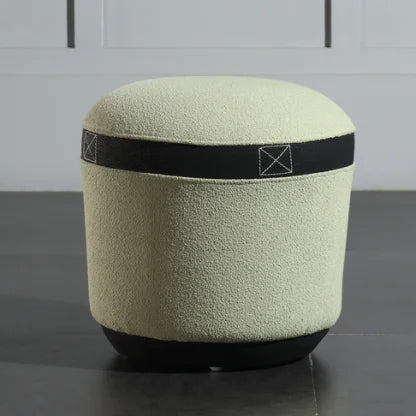 Simple Living Room Sofa Round Ottomans Nordic Bedroom
