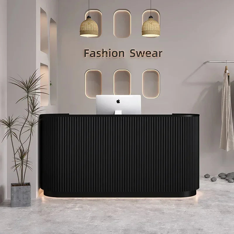 Simple Office Reception Desks Conference Prepare Display Shelves