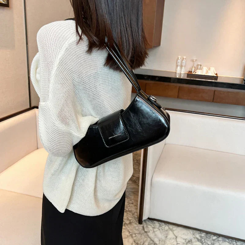 Simple Shoulder Underarm Bags for Women Texture Pu