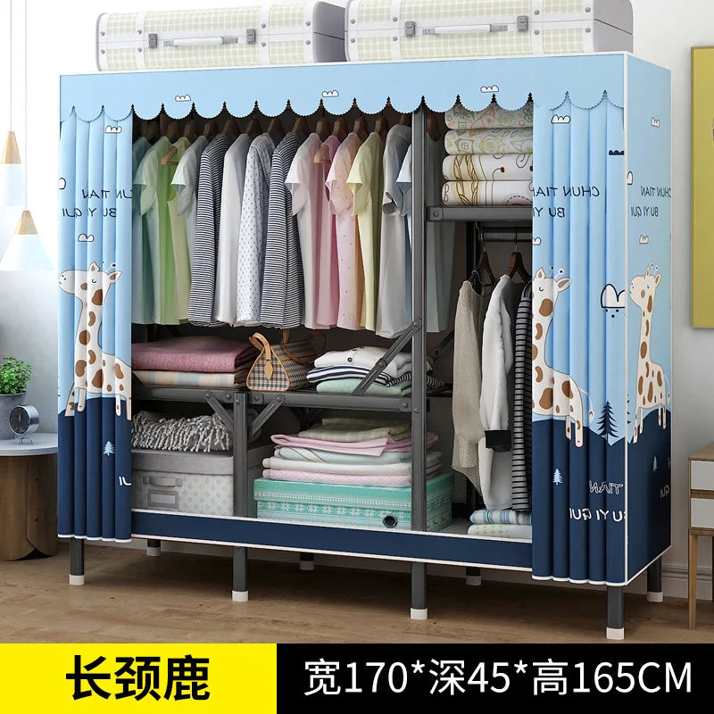 Simple open closets with no need to install