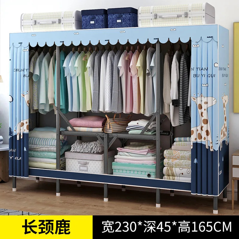 Simple open closets with no need to install