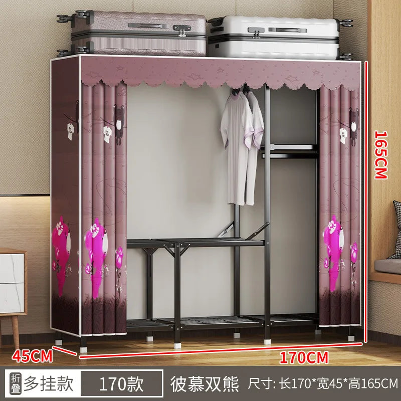 Simple open closets with no need to install