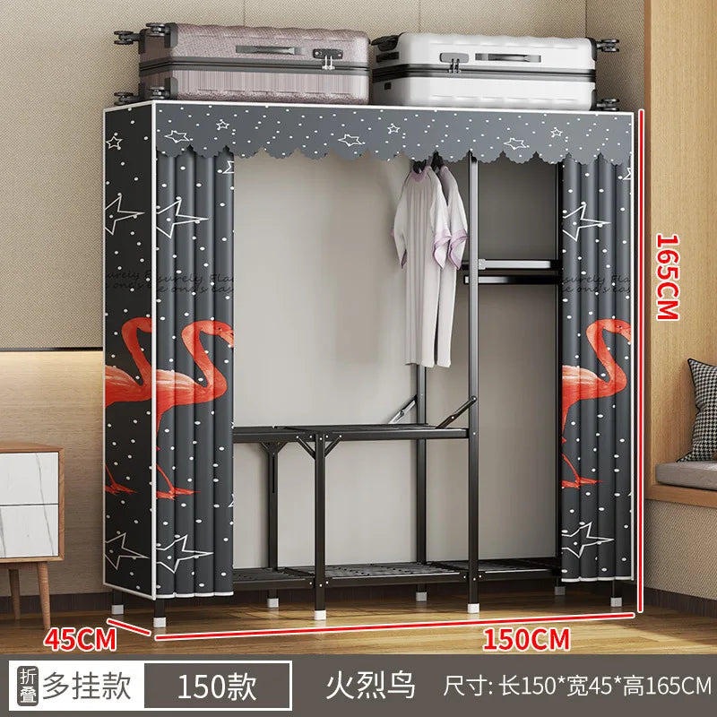 Simple open closets with no need to install
