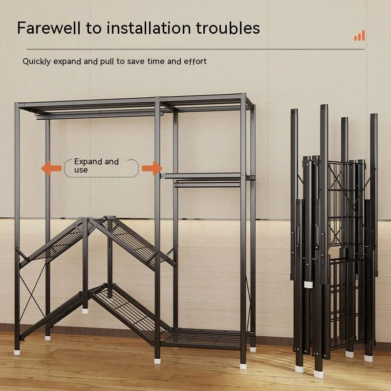 Simple open closets with no need to install