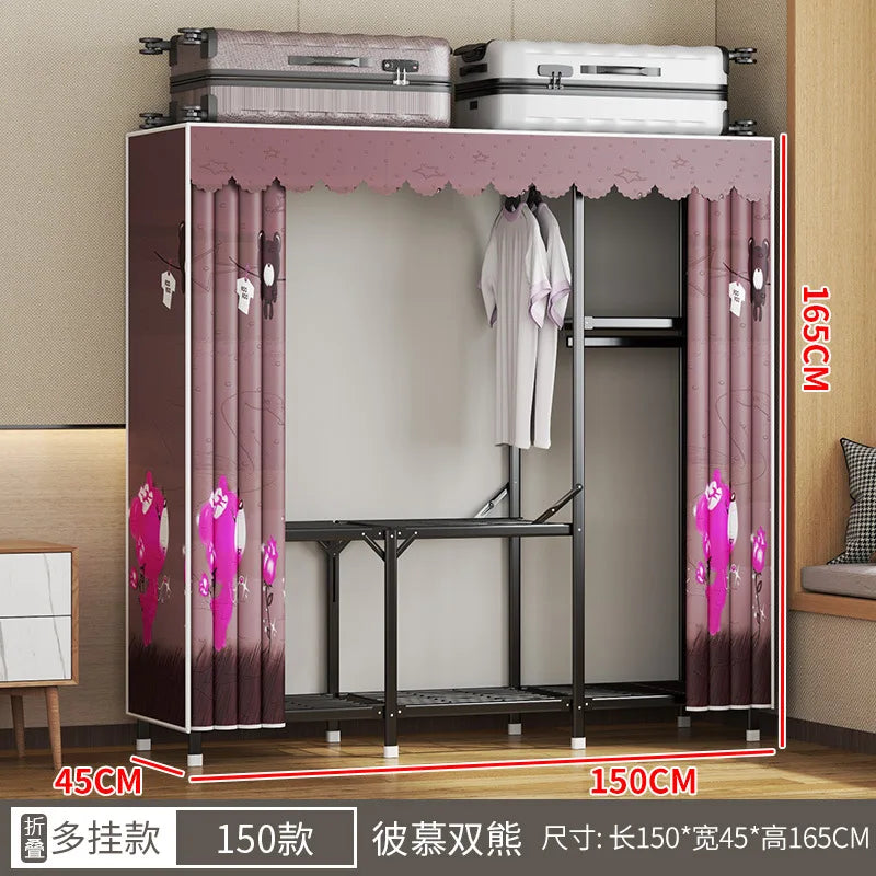 Simple open closets with no need to install