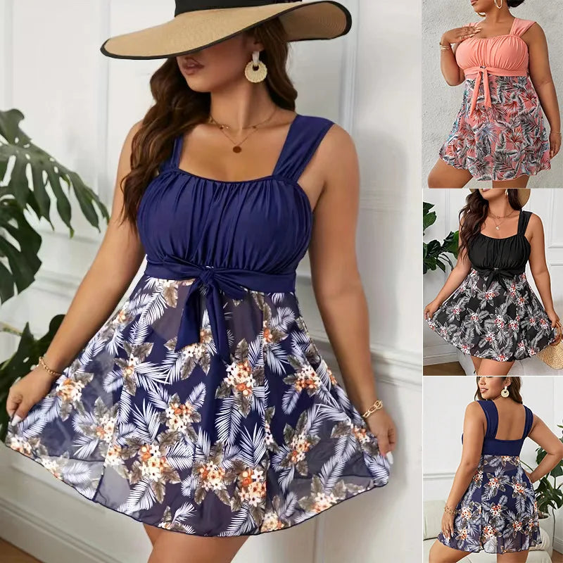 Skirt Style Plus Size Bikini Women Beach Swimsuit