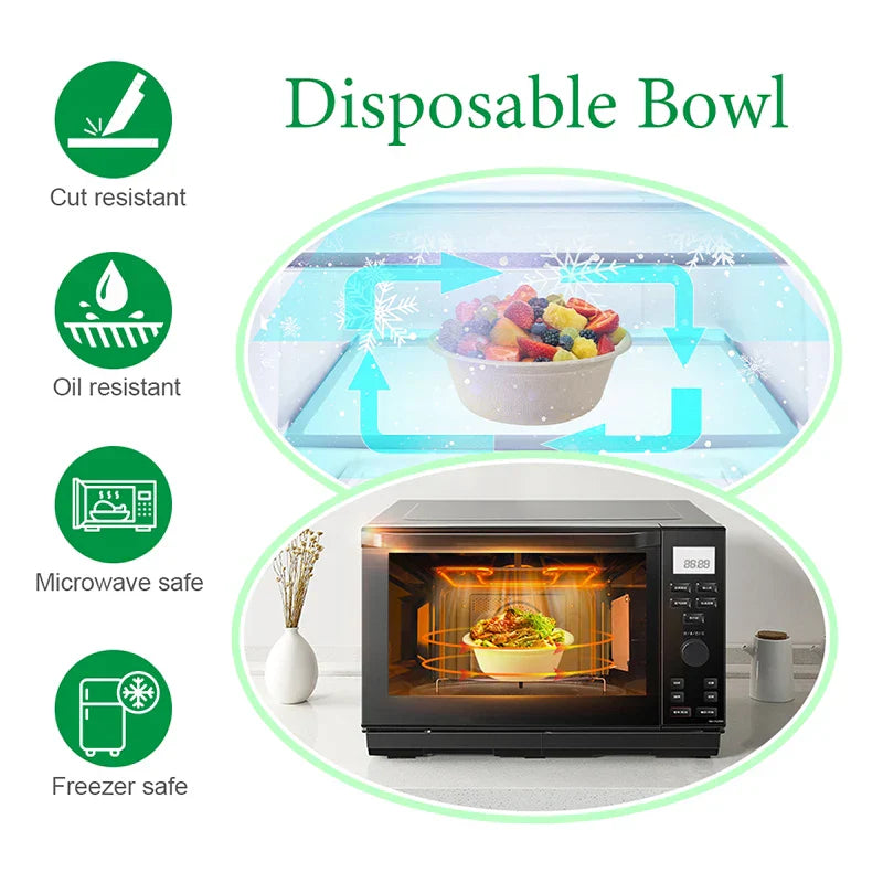 Smachin 50pcs 12/18 Oz Disposable Bowl Party Tableware