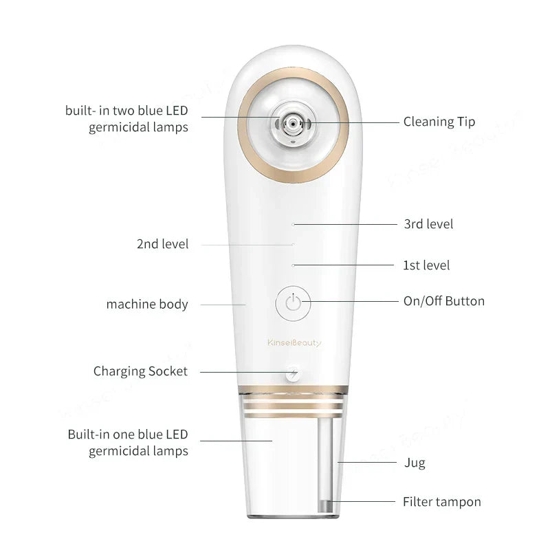 Small Bubble Blackhead Remover Machine Water Cycle Cleaning