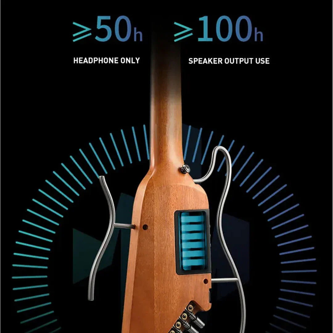 Smart Mute Guitar Travel Portable Detachable Ballad Headless