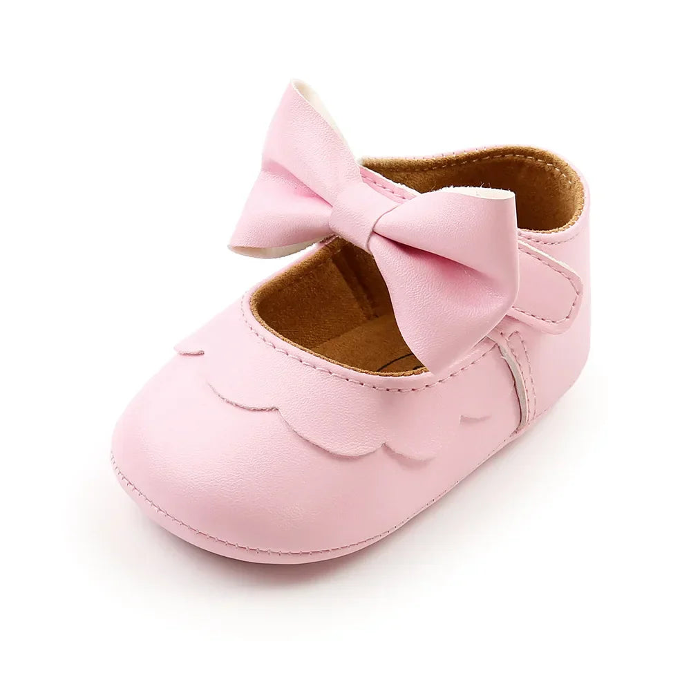 Soft Leather Lace Baby Girls Princess Shoes Newborn