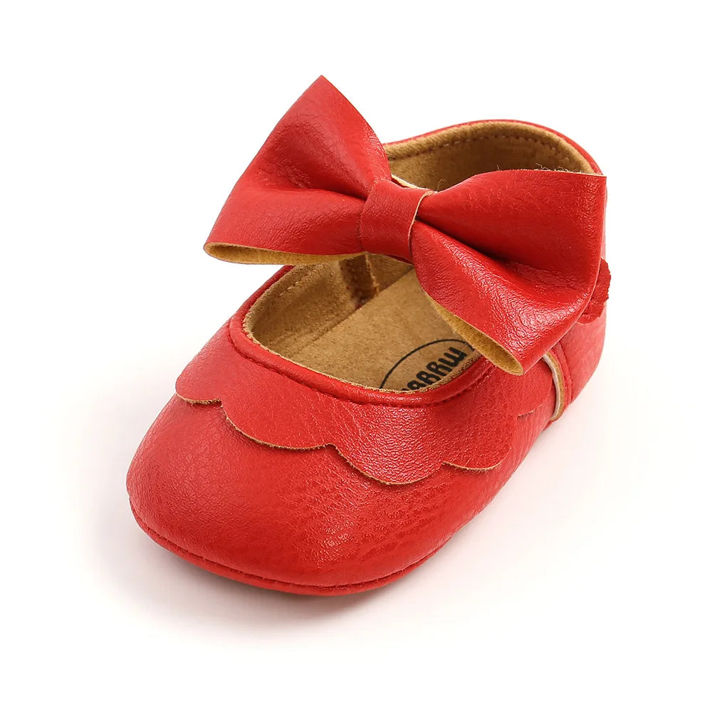 Soft Leather Lace Baby Girls Princess Shoes Newborn