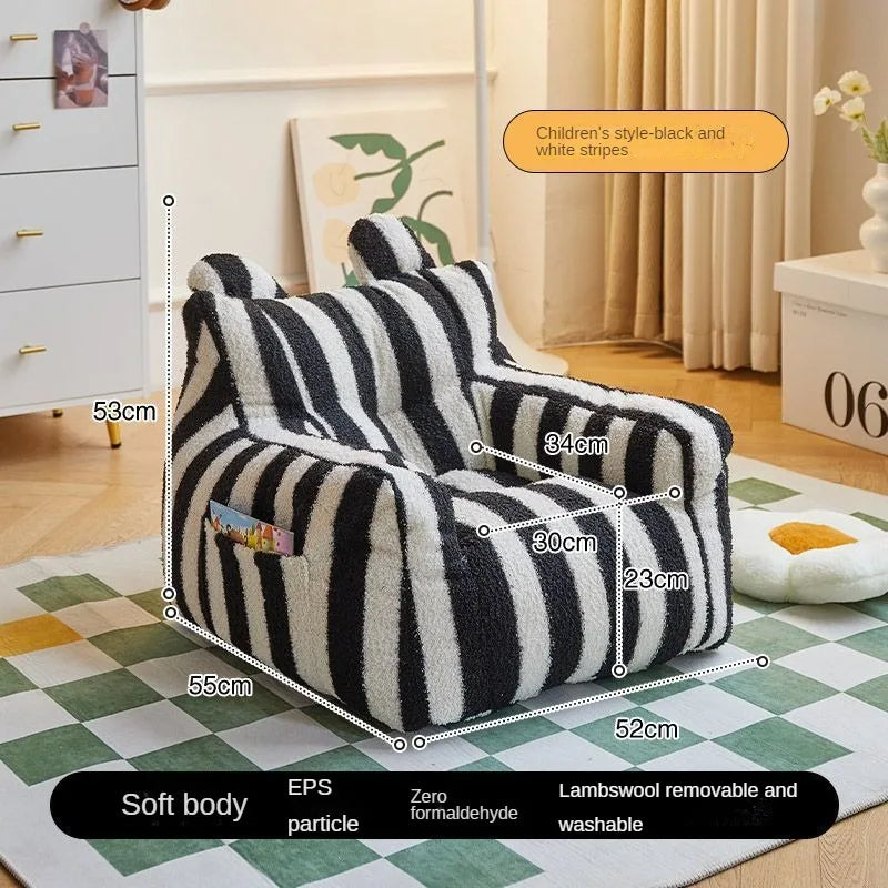 Soft Plush Fabric Children Sofa Reading Corner Baby
