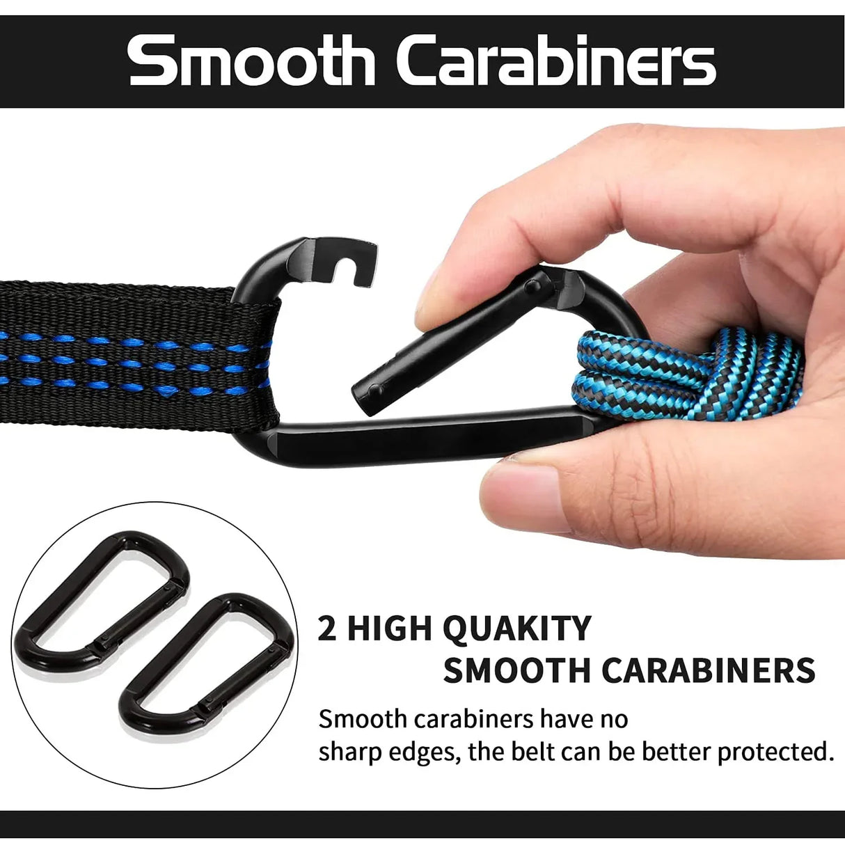 Solid Color Parachute Hammock with Hammock straps and