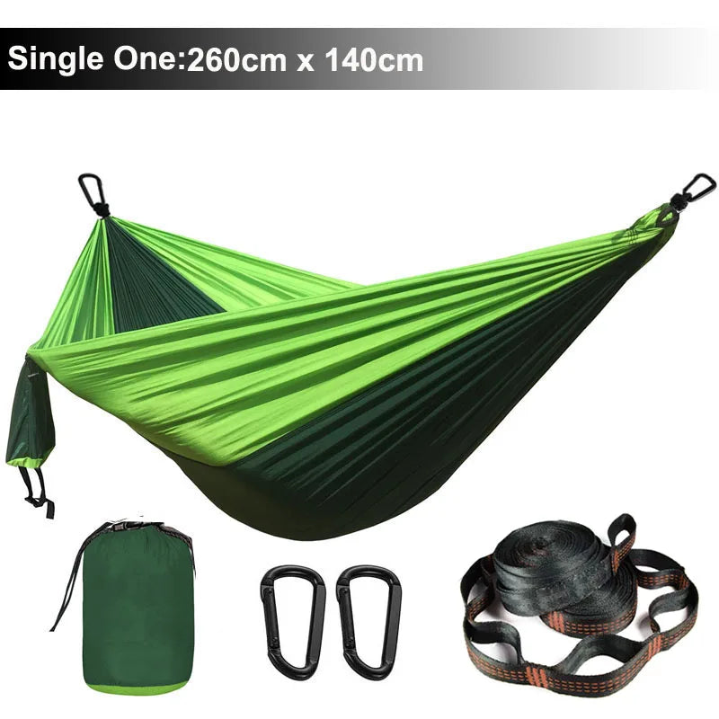 Solid Color Parachute Hammock with Hammock straps and