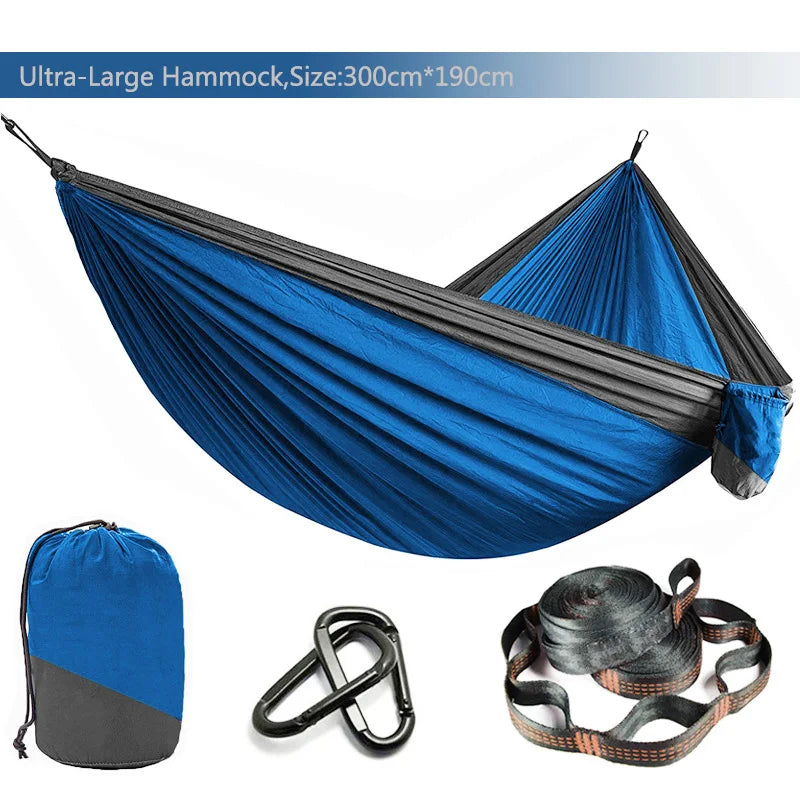 Solid Color Parachute Hammock with Hammock straps and
