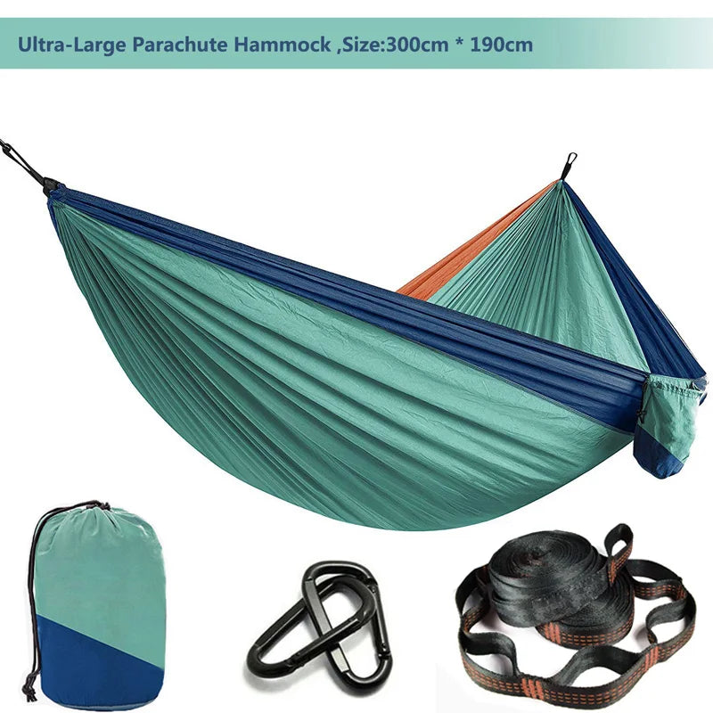 Solid Color Parachute Hammock with Hammock straps and