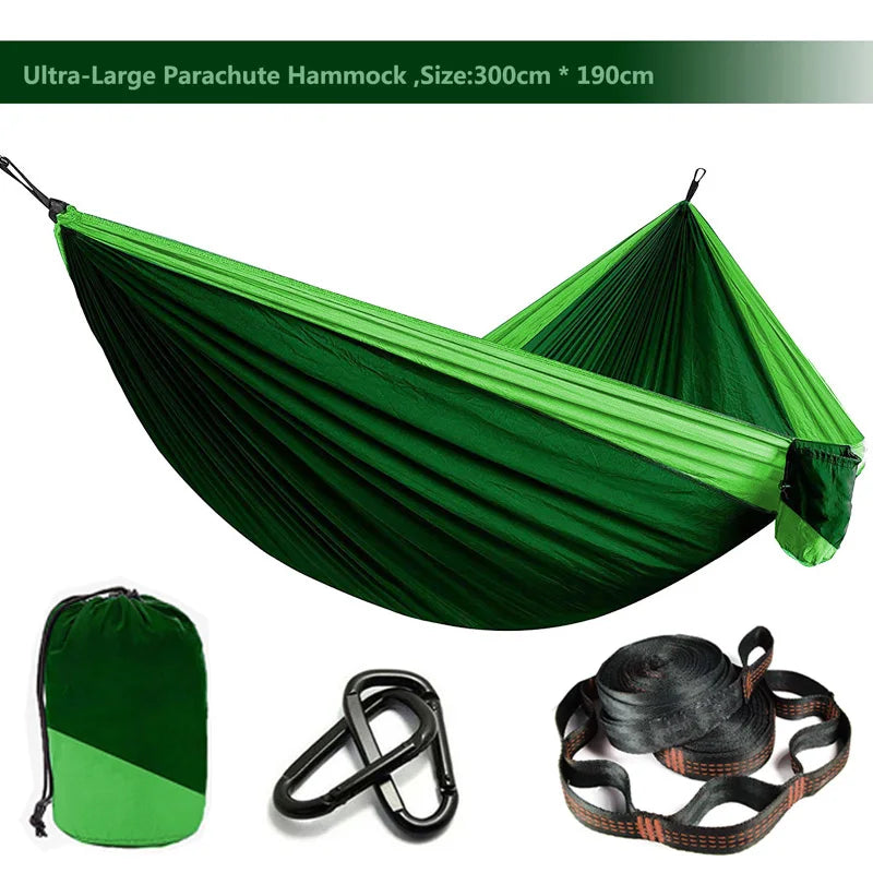 Solid Color Parachute Hammock with Hammock straps and