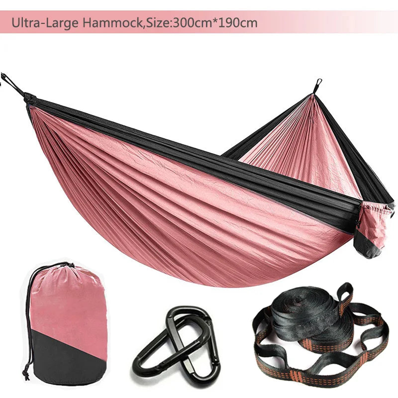 Solid Color Parachute Hammock with Hammock straps and