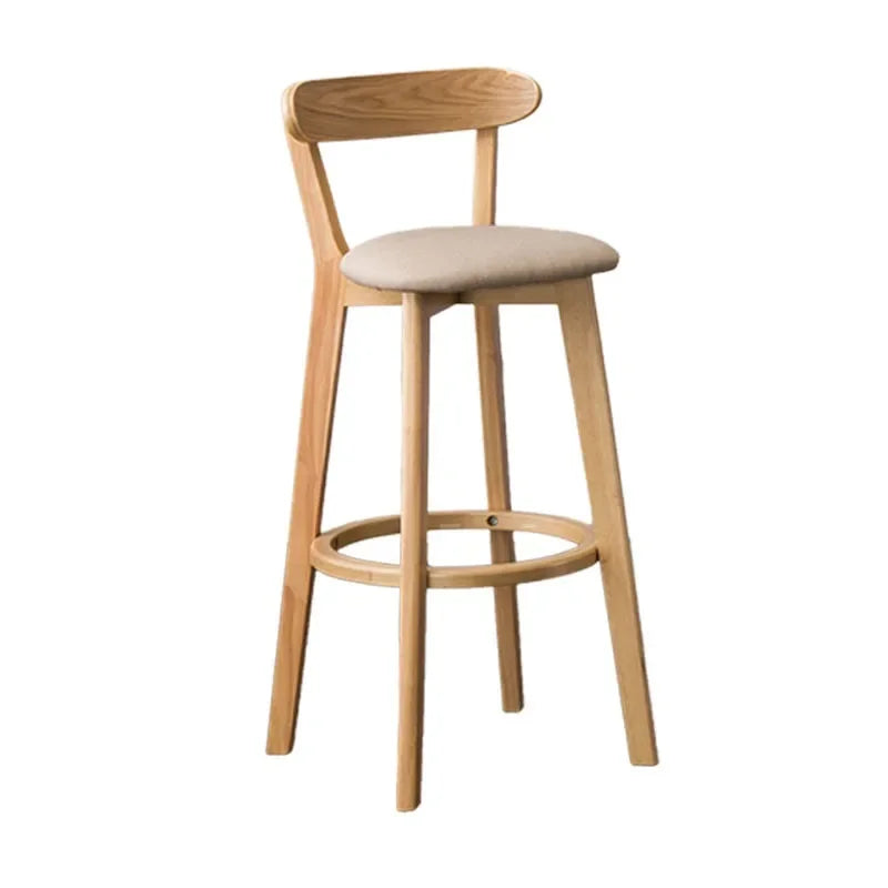 Solid Wood Bar Chair Back Simple North European