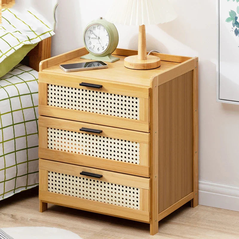 Solid Wood Bedside Table Simple Small Cabinet Modern