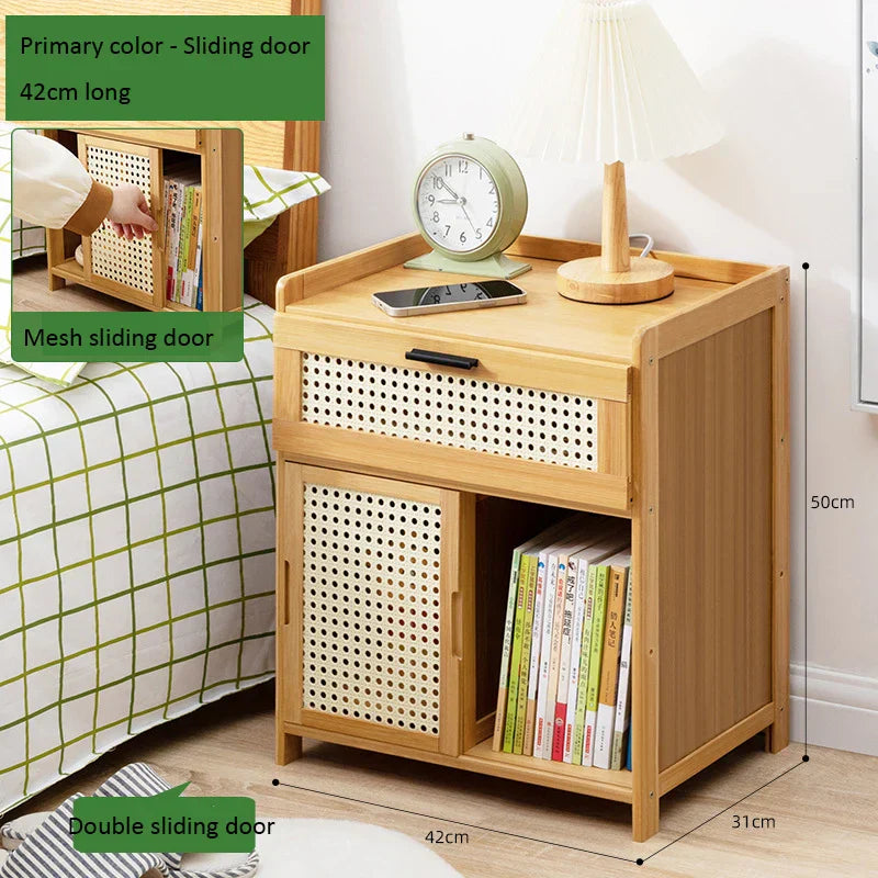 Solid Wood Bedside Table Simple Small Cabinet Modern