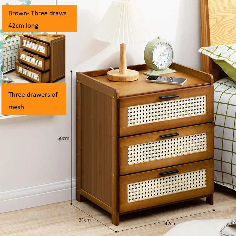 Solid Wood Bedside Table Simple Small Cabinet Modern