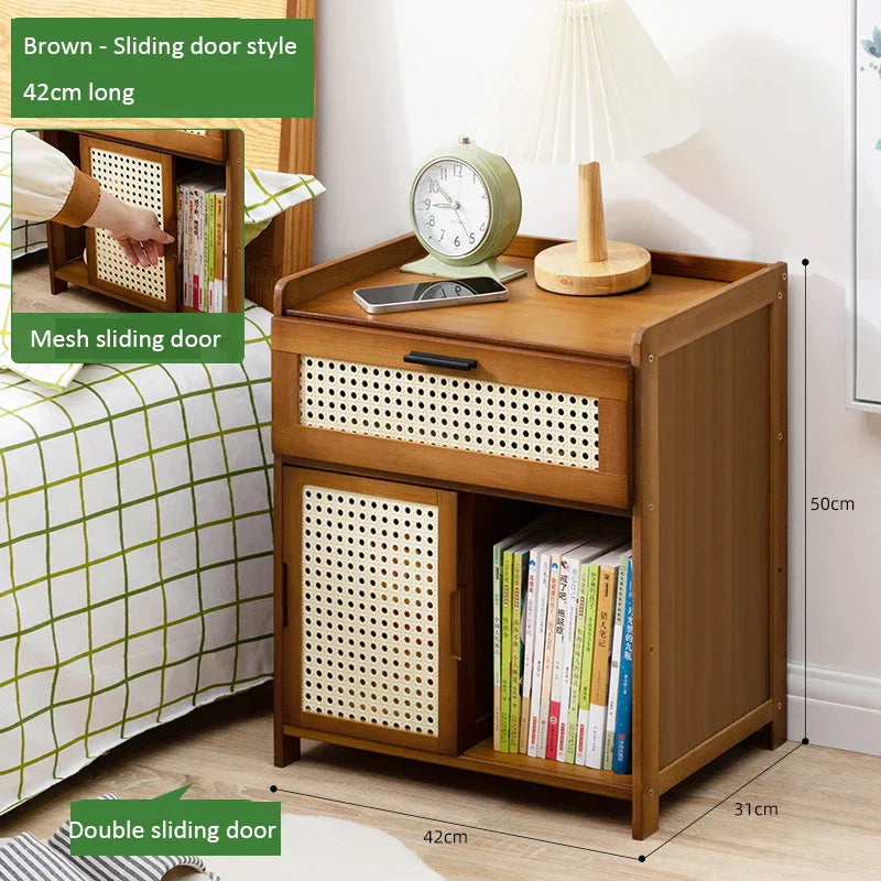 Solid Wood Bedside Table Simple Small Cabinet Modern