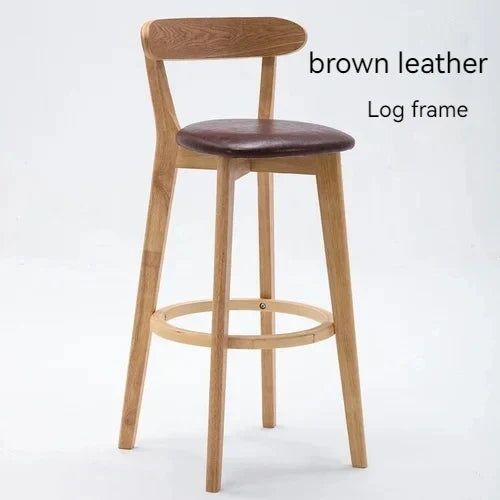 Solid Wood Living Room Hotel High Bar Stools
