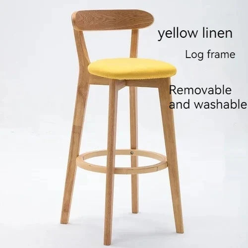 Solid Wood Living Room Hotel High Bar Stools