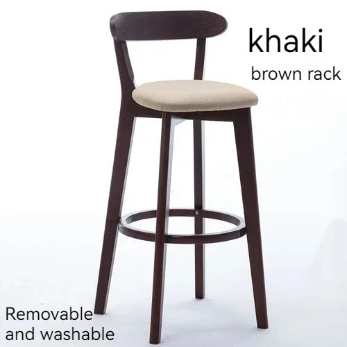 Solid Wood Living Room Hotel High Bar Stools